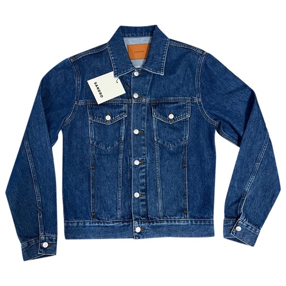 Sandro Vintage Blue Denim Jacket - Picture 2 of 3